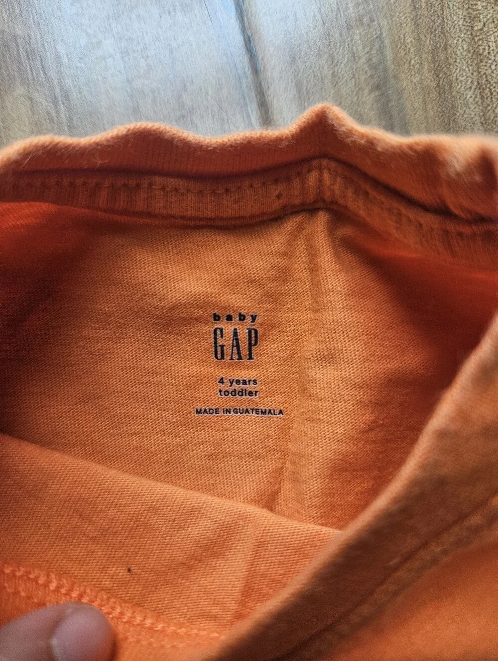 GAP Bright Orange Toddler Tee with Chest Logo 4t